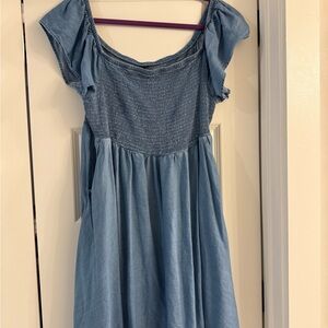 Torrid Light Blue Smocked Top